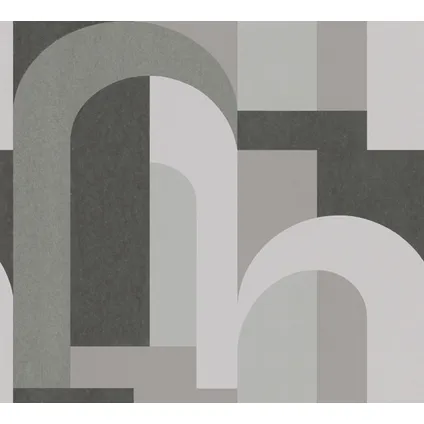 Livingwalls behang art deco motief grijs en zwart - 53 cm x 10,05 m - AS-391704 7