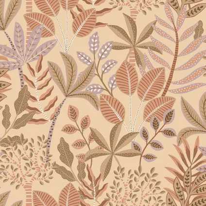 ESTAhome behang bladeren beige, terracotta roze en lila paars - 50 x 900 cm - 139679 8