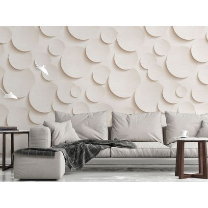 One Wall one Role papier peint panoramique effet 3D blanc et rose - 159 x 280 cm - AS-382831