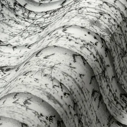 Livingwalls behang bosrijk landschap wit, grijs en zwart - 53 cm x 10,05 m 7