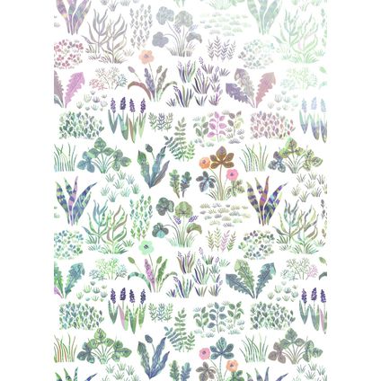 Sanders & Sanders papier peint panoramique fleurs sauvages multicolore sur blanc - 200 x 280 cm