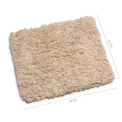 Wicotex-Badmat-set-Badmat-Toiletmat-Bidetmat Pure beige-Antislip onderkant-WC mat-met uitsparing 4