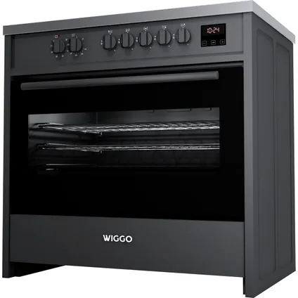 Wiggo WIO-E921A(BX) - Induction - Elektrische Oven - 90cm -121 Liter - 3000 W - Zwart Inox 3