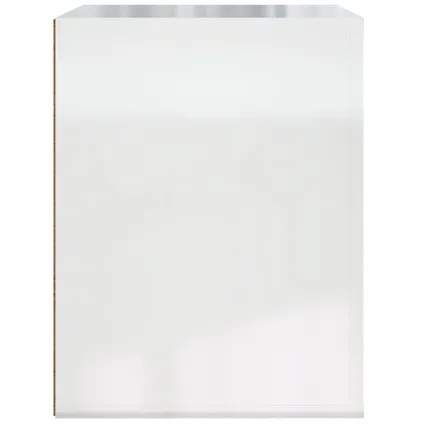 vidaXL Table de chevet murale Blanc brillant 50x36x47 cm 7