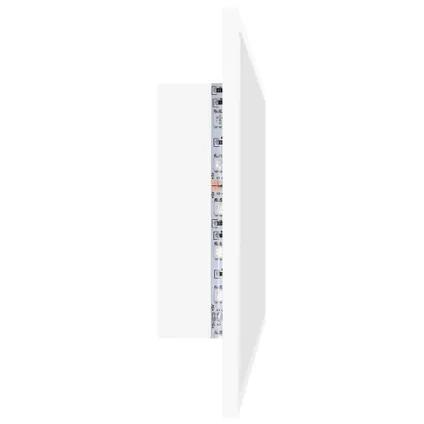 vidaXL Miroir à LED de salle de bain Blanc 80x8,5x37 cm Acrylique 8
