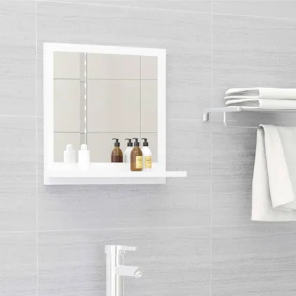 vidaXL Miroir de salle de bain Blanc 40x10,5x37 cm Aggloméré 2