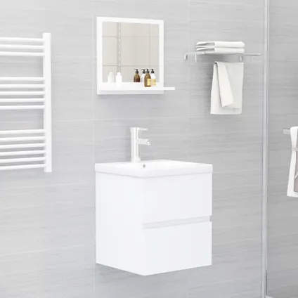 vidaXL Miroir de salle de bain Blanc 40x10,5x37 cm Aggloméré 6