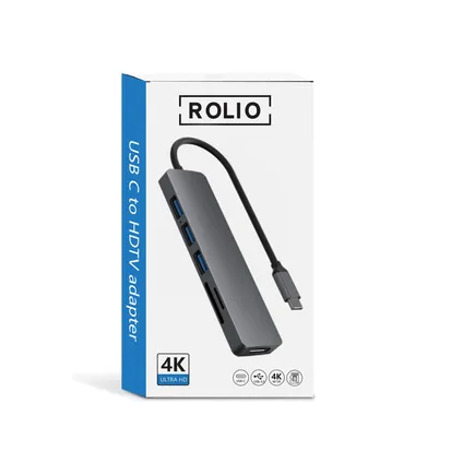 Rolio USB C Hub - 4K HDMI - Premium Kwaliteit - Universeel 7