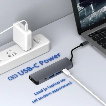Hub USB C Rolio - HDMI 4K - USB 3.0 - USB-C - Qualité Premium - Universel 5