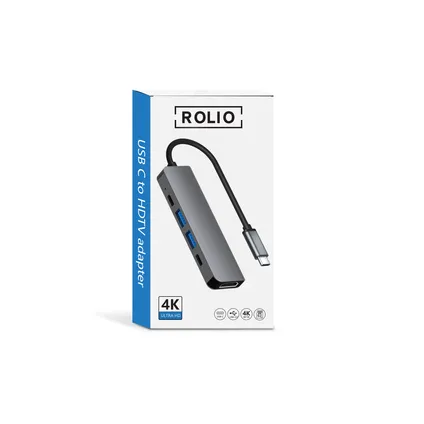 Hub USB C Rolio - HDMI 4K - USB 3.0 - USB-C - Qualité Premium - Universel 9
