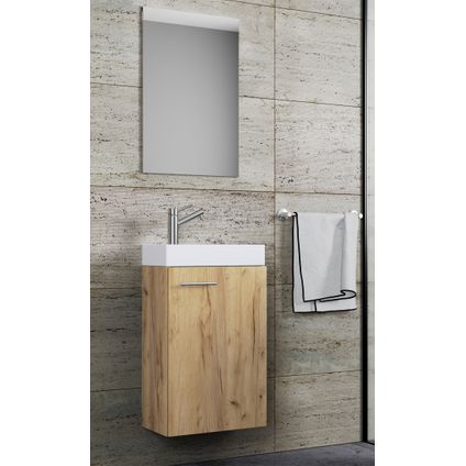 VCM - Badkamermeubelsets Wastafels voor gasten- 3-delige wastafel Slito spiegel