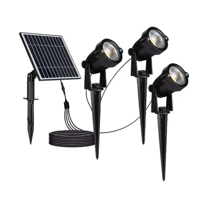 Solar Spike V-TAC VT-11032 - Lumière - IP65 - 50x3 Lumens - 3000K - Noir