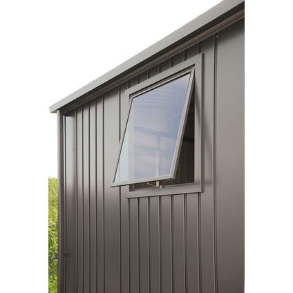 Fenêtre Biohort pour abri de jardin HighLine/Panorama/AvantGarde gris quartz métallisé 50x60cm