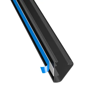 Goulotte autoadhésive profil plat D-Line 1D6015B noir 60x15mm 1m 4