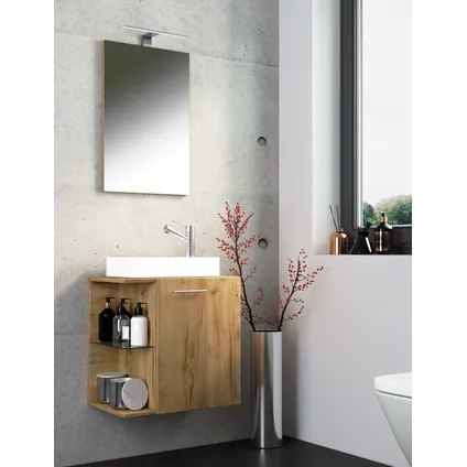 VCM - Badkamermeubelsets Wastafels voor gasten- 3-delige wastafel Hausa spiegel 4
