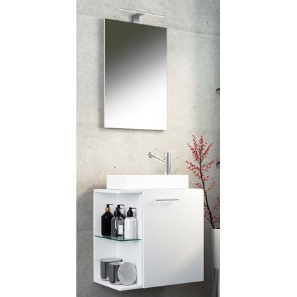 VCM - Badkamermeubelsets Wastafels voor gasten- 3-delige wastafel Hausa spiegel