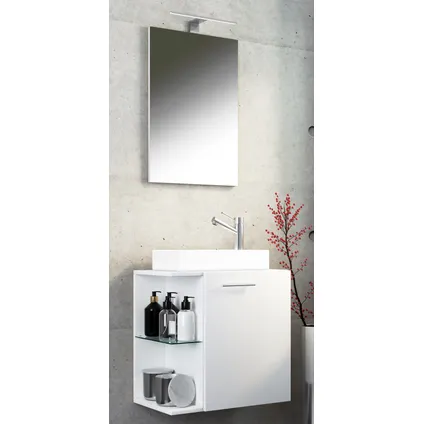 VCM - Badkamermeubelsets Wastafels voor gasten- 3-delige wastafel Hausa spiegel 9