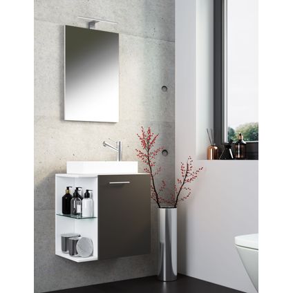 VCM - Badkamermeubelsets Wastafels voor gasten- 3-delige wastafel Hausa spiegel