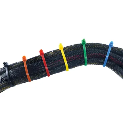 Perel Set nylon kabelbinders, verschillende kleuren, UV-bestendig, 18 kg 2