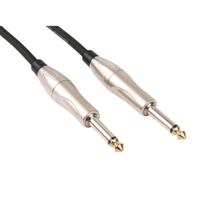 HQ-Power Câble patch, 2 x jack 6.35 mm mâle, mono, 2 m, Noir