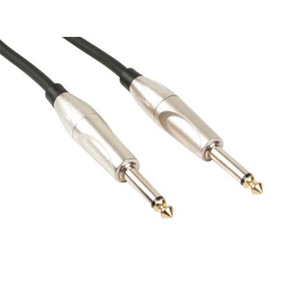 HQ-Power Câble patch, 2 x jack 6.35 mm, mâle, 1 m, Noir