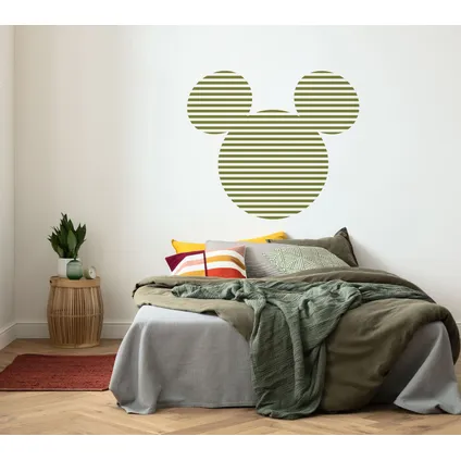 Komar zelfklevende behangcirkel Mickey Mouse groen en wit - Ø 125 cm - 612750 2