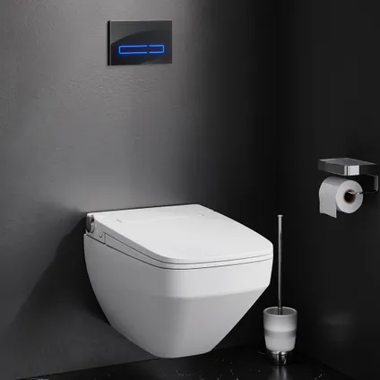 WC suspendu FlashClean sans rebord avec siège électronique TouchReel, siège chauffant et éclairage 2