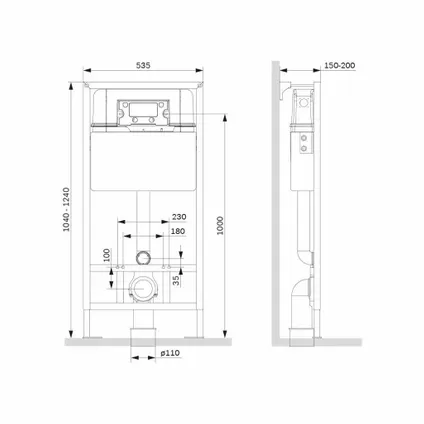 II12707 ProC inbouwreservoir voor wandmontage (zonder bedieningsplaat) 3