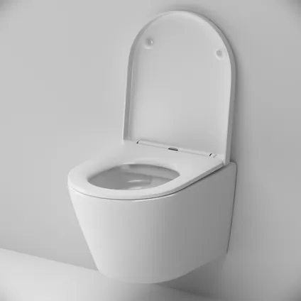 WC suspendu FlashClean sans rebord avec couvercle de siège Softclosing 2