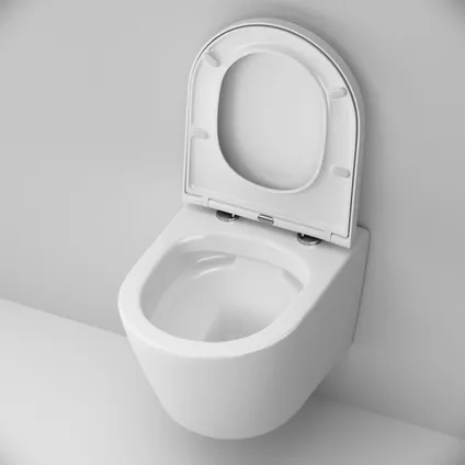 WC suspendu FlashClean sans rebord avec couvercle de siège Softclosing 3