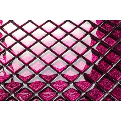 Feuille de mosaïque sur filet Ilcom Lilac Sand 30 x 30cm - en verre trempé pour salle de bain ou cuisine 4