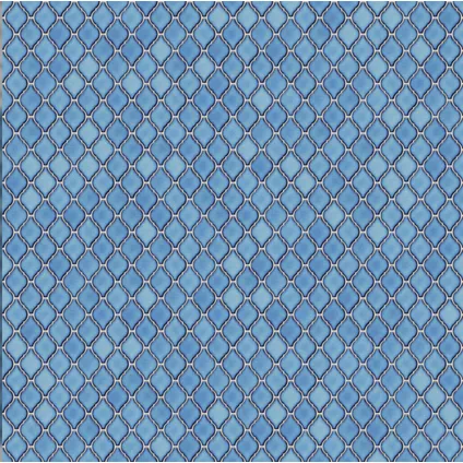 Ilcom mozaïekplaat Blue Arabesque op gaas 27.5 x 25.2 cm - keramiek voor badkamer of keuken 8