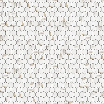 Feuille de mosaïque sur filet Ilcom Gold Honey 29.7 cm x 26.2 cm - en céramique pour salle de bain ou cuisine 7