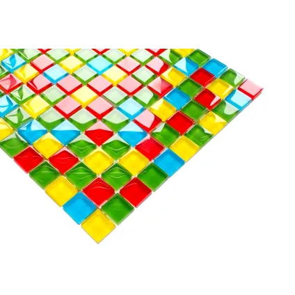 Feuille de mosaïque sur filet Ilcom Legoland 30 x 30cm - en verre trempé pour salle de bain ou cuisine 3