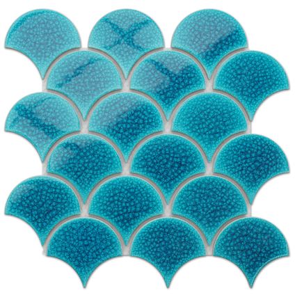 Feuille de mosaïque sur filet Ilcom Adriatic Wave 28,5 x 29,0 cm - en céramique pour salle de bain ou cuisine