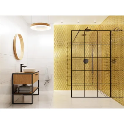Ilcom mozaïekplaat Golden Mirror op gaas 26.3 x 30.3 cm - gehard glas voor badkamer of keuken 4