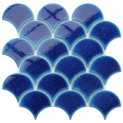 Ilcom mozaïekplaat Blue Sky op gaas 28.5 x 29.0 cm - keramiek voor badkamer of keuken