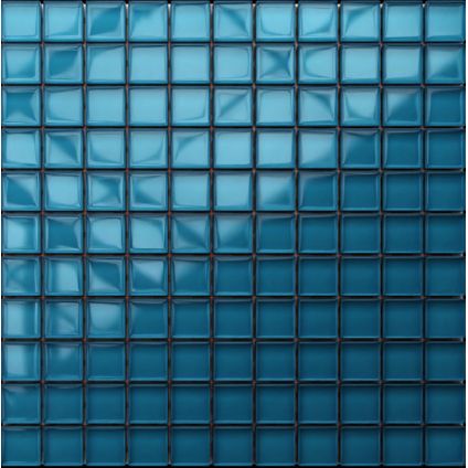 Feuille de mosaïque sur filet Ilcom Cote d’Azur 30 x 30cm - en verre trempé pour salle de bain ou cuisine