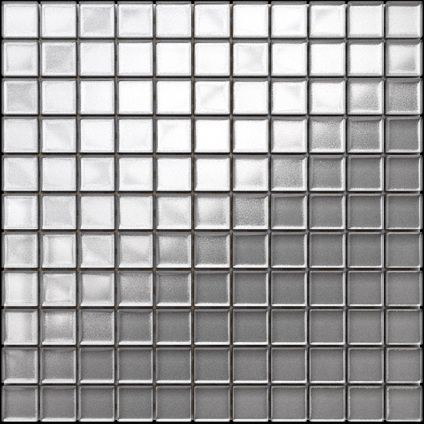 Ilcom mozaïekplaat Wrought Iron op gaas 30 x 30 cm - gehard glas voor badkamer of keuken