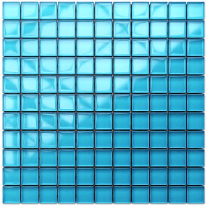 Ilcom mozaïekplaat Celestial op gaas 30 x 30 cm - gehard glas voor badkamer of keuken