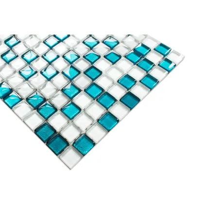 Ilcom mozaïekplaat Laguna op gaas 30 x 30 cm - gehard glas voor badkamer of keuken 3