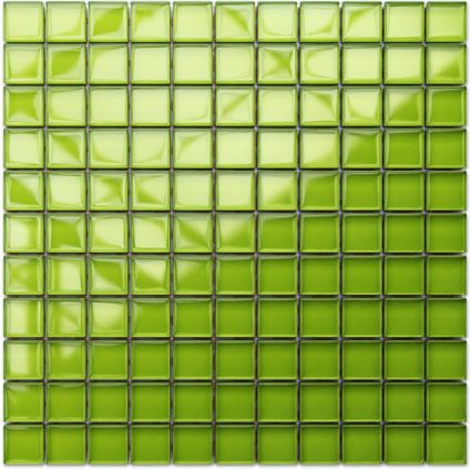 Ilcom mozaïekplaat Mojito op gaas 30 x 30 cm - gehard glas voor badkamer of keuken
