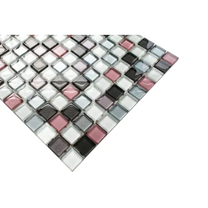 Feuille de mosaïque sur filet Ilcom Pink Floyd 30 x 30cm - en verre trempé pour salle de bain ou cuisine 3