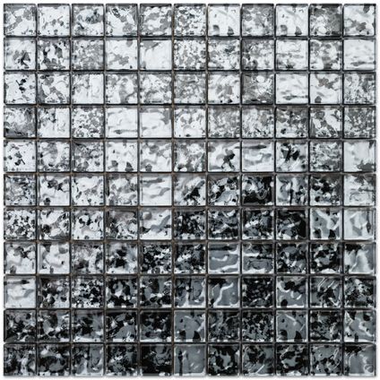 Feuille de mosaïque sur filet Ilcom Salvador Dalì 30 x 30cm - en verre trempé pour salle de bain ou cuisine