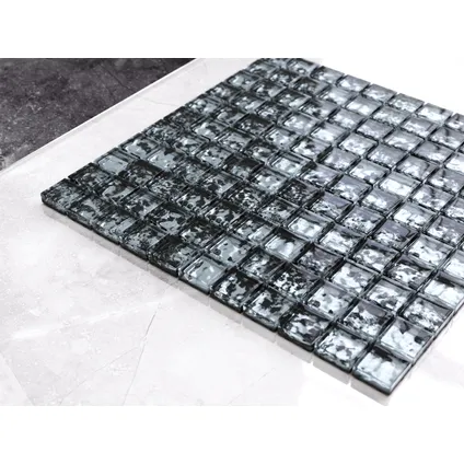Feuille de mosaïque sur filet Ilcom Salvador Dalì 30 x 30cm - en verre trempé pour salle de bain ou cuisine 2
