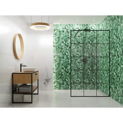 Feuille de mosaïque sur filet Ilcom Jungle nature hive 31.2 x 27 cm - en céramique pour salle de bain ou cuisine 4