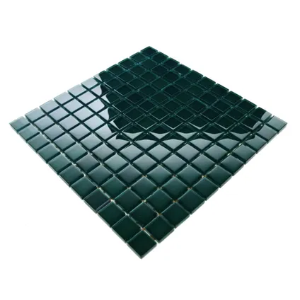 Ilcom mozaïekplaat Green ice op gaas 30 x 30 cm - gehard glas voor badkamer of keuken 3