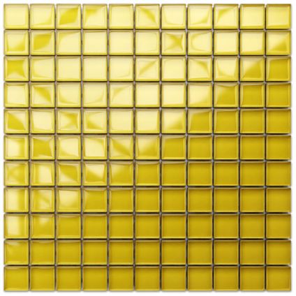 Ilcom mozaïekplaat Sunflower op gaas 30 x 30 cm - gehard glas voor badkamer of keuken