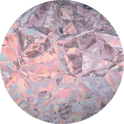 Sanders & Sanders zelfklevende behangcirkel kristallen roze en lila paars - Ø 125 cm