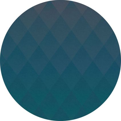Sanders & Sanders zelfklevende behangcirkel ruit blauw - Ø 125 cm - 611754